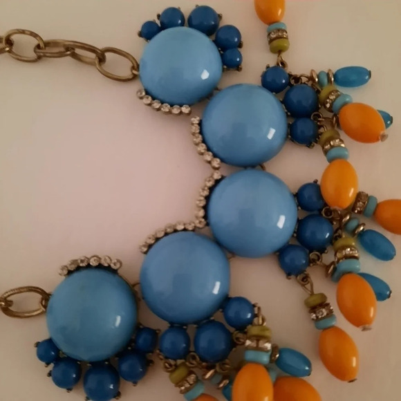 Unbranded Chunky Blue Orange Brass Adjustable Lobster Clasp - Picture 6 of 6